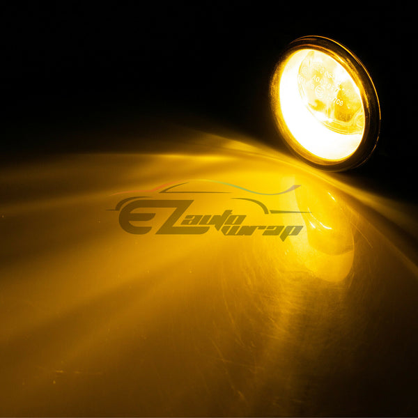 Pair of Fog Light Lamp Yellow Lens Upgrade Replacement with Bulbs For Toyota T3