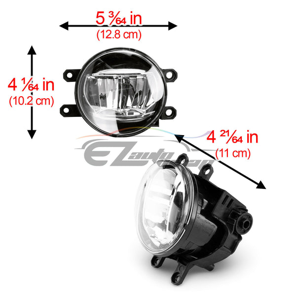 Pair 5000K LED Fog Light Lamp Clear Lens Replacement Upgrade For Lexus Toyota T2