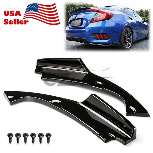 Gloss Black Rear Bumper Splitter 2016-2018 Honda Civic PC-C10BD27-G