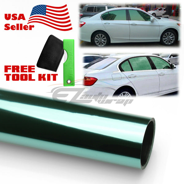 Uncut Roll Chrome Green Window Tint Film