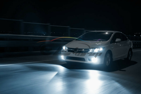 Pair LED 60W Fog Light Lamp Clear Lens Upgrade Aftermarket OEM Replacement F2