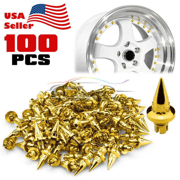 100pcs Spiked Wheel Rivets PC-WRL01 (Blue / Gold / Purple / Red / Silver)