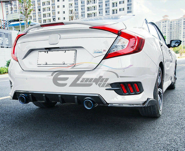 Gloss Black Rear Bumper Splitter 2016-2018 Honda Civic PC-C10BD27-G