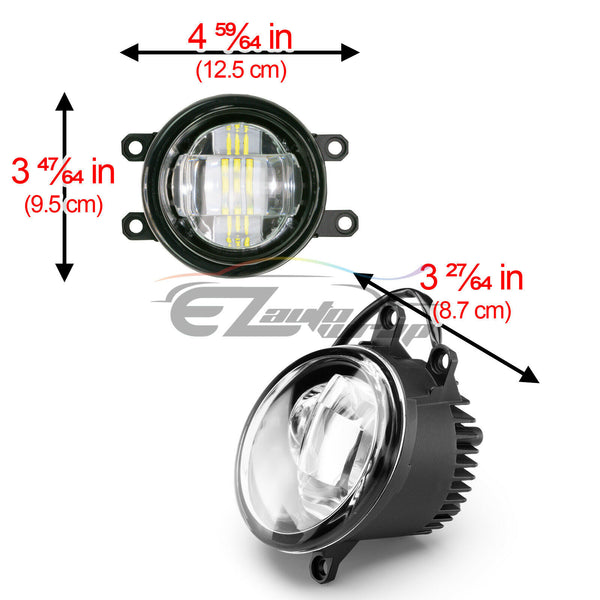 Newest Pair LED Fog Light Clear Lens Upgrade Aluminum Body For Toyota Lexus T1