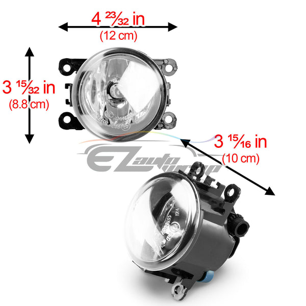 Pair Fog Light Lamp Clear Lens Upgrade Aftermarket OEM Replacement H11 Bulb F1