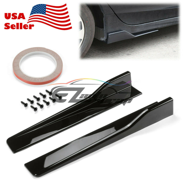 Gloss black Universal Side Skirt PC-PS51