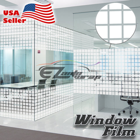 Square Box Static Glass Window Film #46