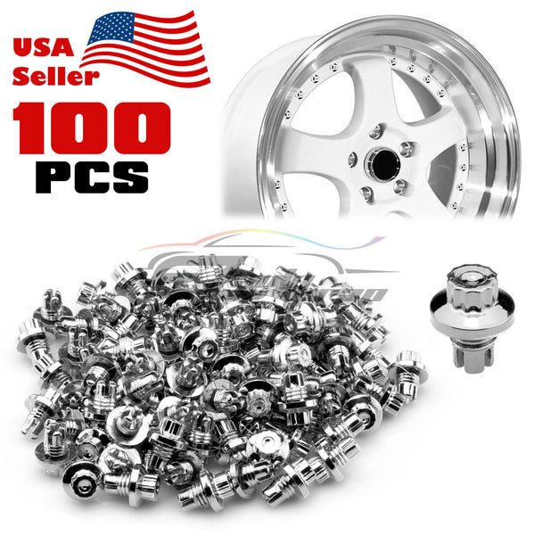 100pcs Flat Wheel Rivets PC-WRL02 (Blue / Gold / Purple / Red / Silver)