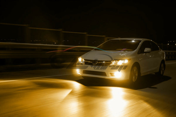 Pair Fog Light Lamp Yellow Lens Upgrade Aftermarket OEM Replacement H11 Bulb F4