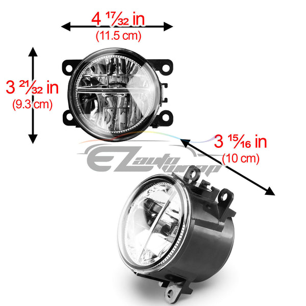 Pair LED 60W Fog Light Lamp Clear Lens Upgrade Aftermarket OEM Replacement F5