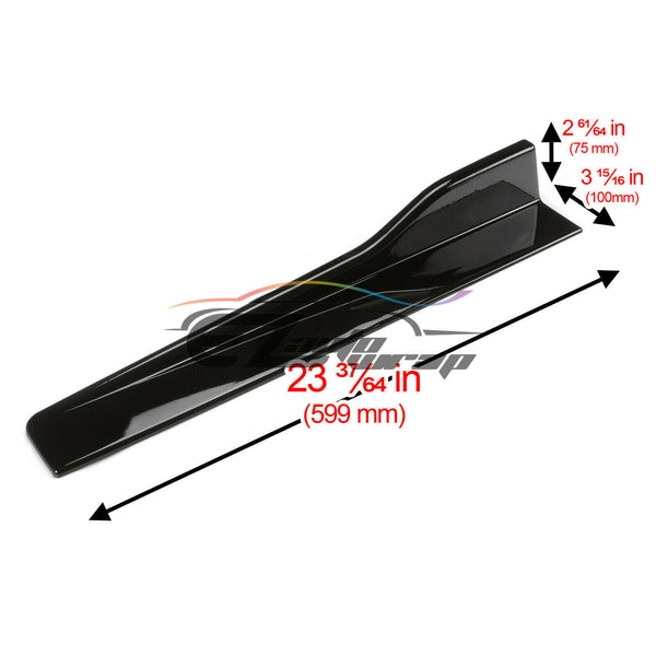 Gloss black Universal Side Skirt PC-PS51