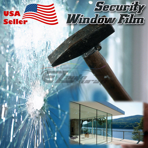 Security Window Film Clear Shatterproof 4Mil 8Mil