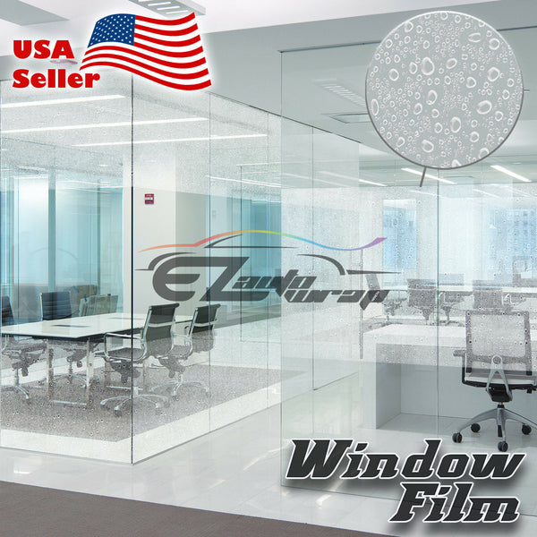 Water Drip Static Glass Window Film #39
