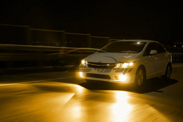 Pair of Fog Light Lamp Yellow Lens Upgrade Replacement with Bulbs For Toyota T3