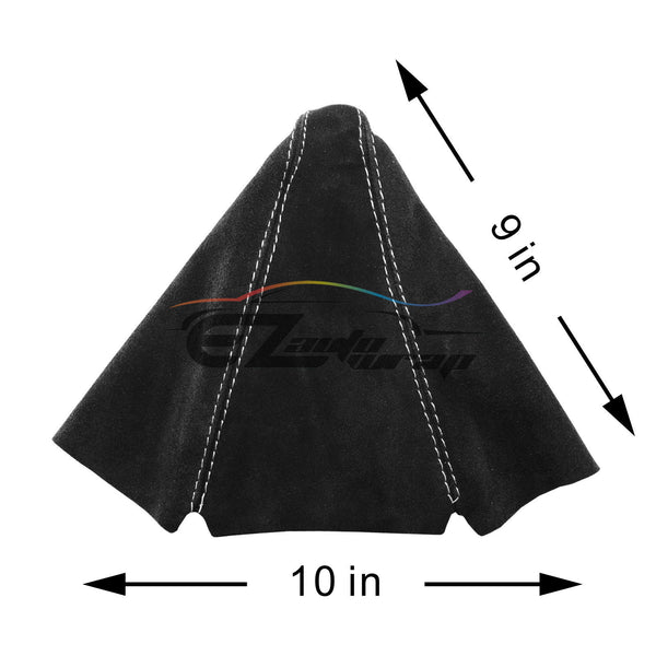 Shifter Boot Cover Black Genuine Leather Alcantara Suede (with 4 color of stitches)