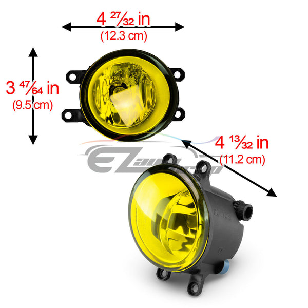 Pair of Fog Light Lamp Yellow Lens Upgrade Replacement with Bulbs For Toyota T3