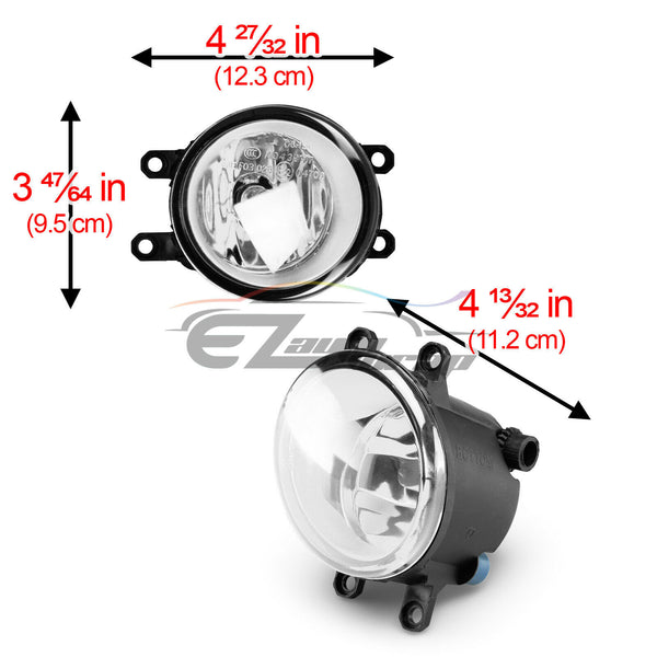Pair of Fog Light Lamp Left Right Clear Lens Upgrade Replacement OEM Grade T4