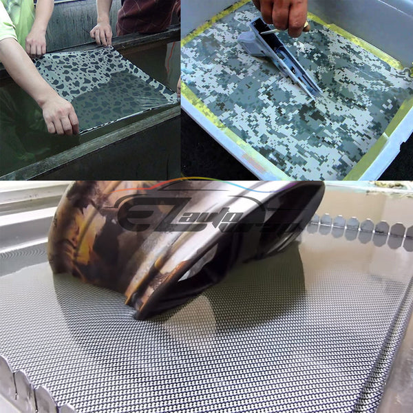 19"x38" Hydrographic Film Black Carbon Fiber #6