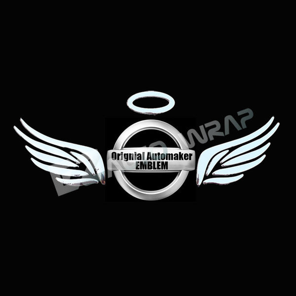 3D Angel Wings Decal Sticker Emblem (Chrome Wing / Gold Wing / Red Chrome / Cute Chrome)