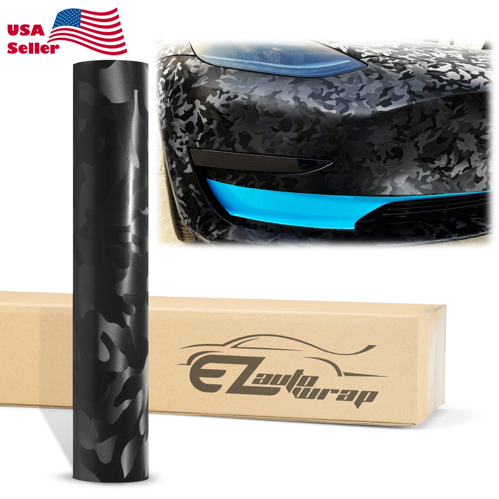 Camouflage Shadow Black Vinyl Wrap – EzAuto Wrap