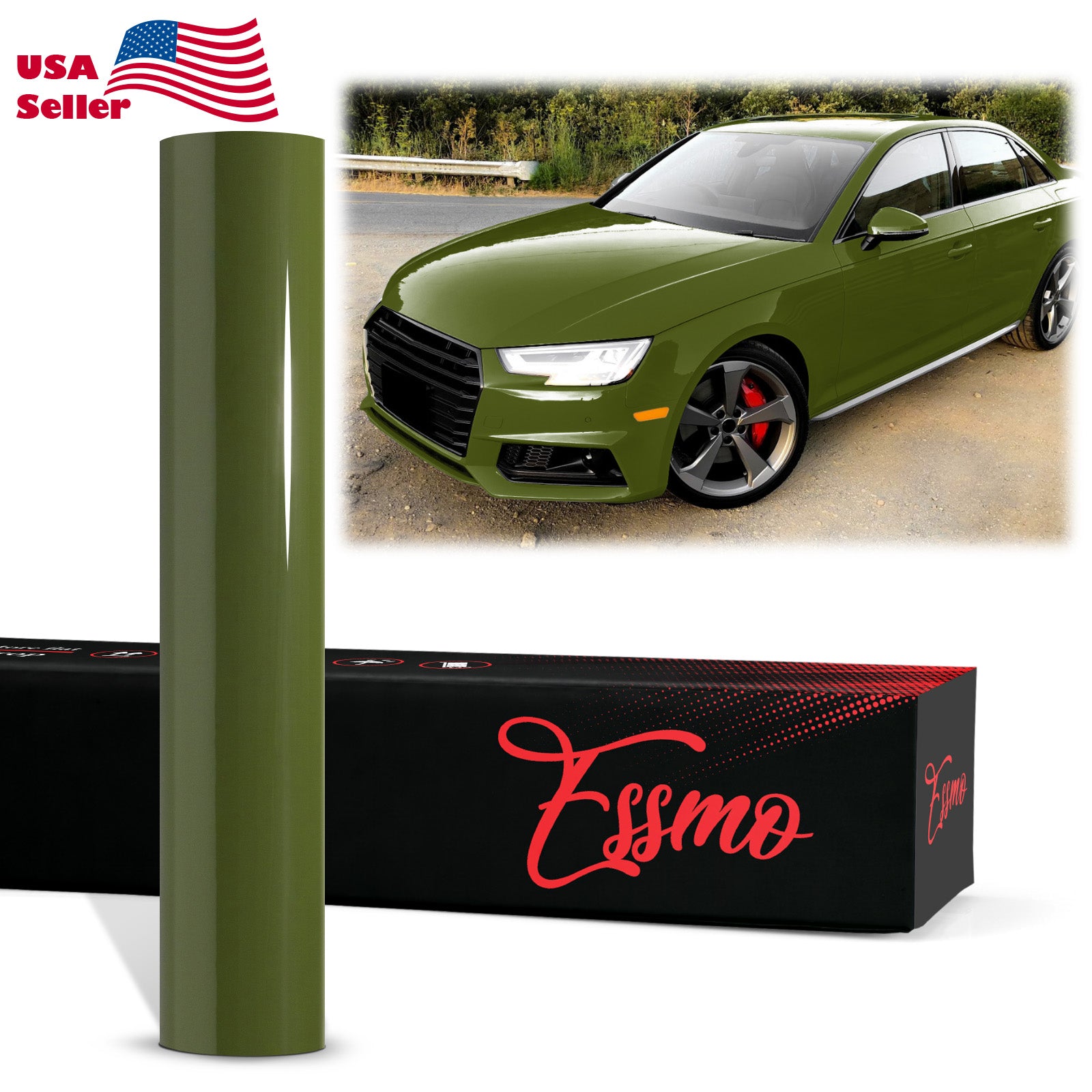 PET Super Gloss Combat Green Vinyl Wrap