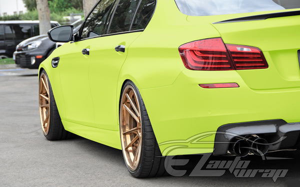 Ultra Matte Flat Acid Lime Vinyl Wrap