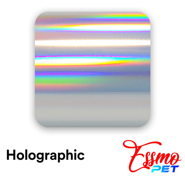 PET Holographic Silver Vinyl Wrap