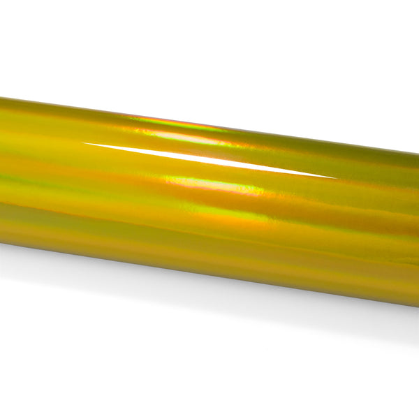 Holographic Yellow Rainbow Vinyl Wrap