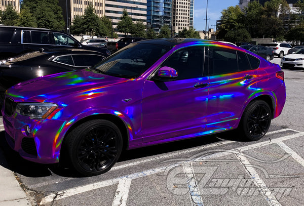 Holographic Purple Rainbow Vinyl Wrap