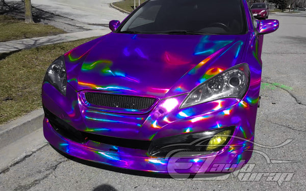 Holographic Purple Rainbow Vinyl Wrap