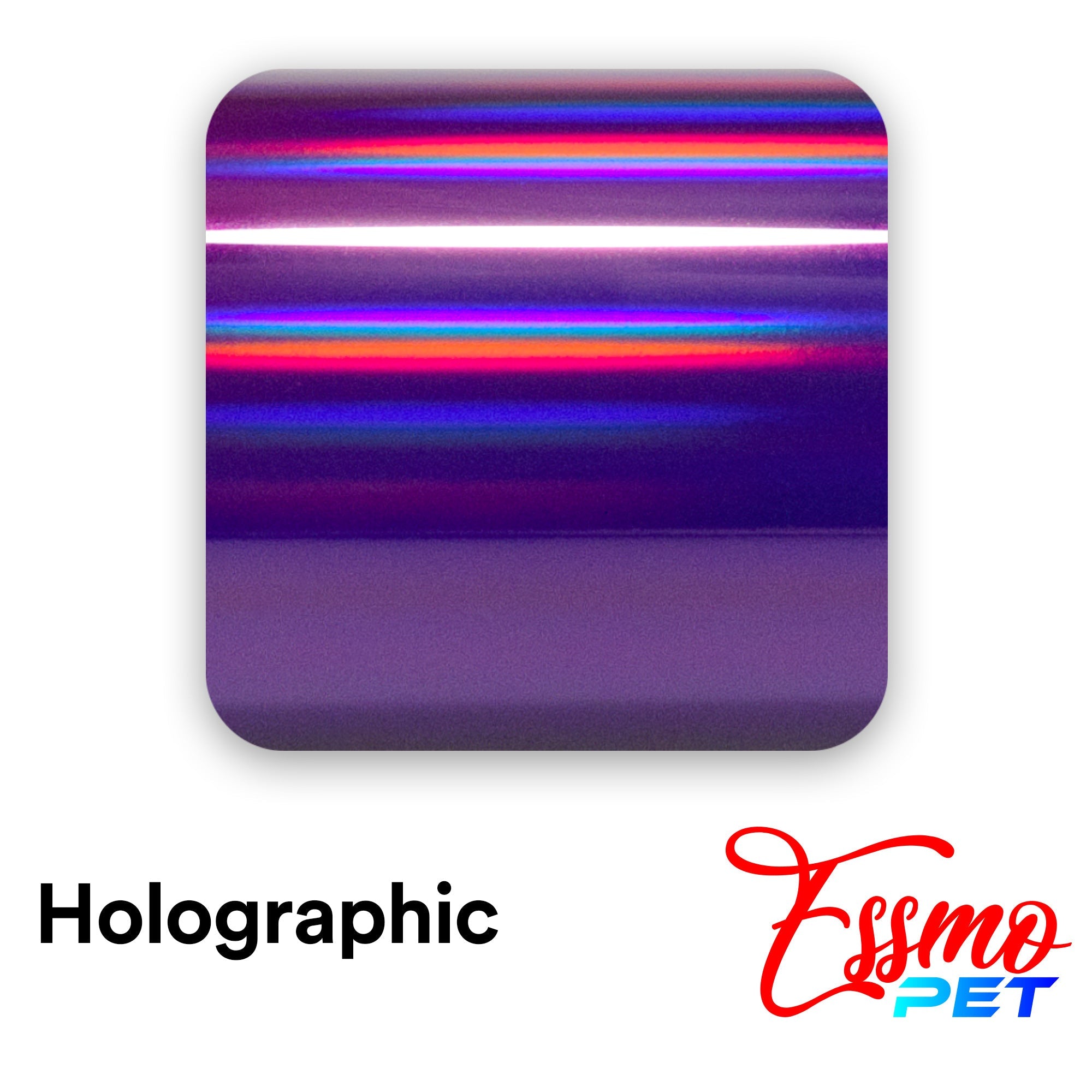 PET Holographic Purple Vinyl Wrap