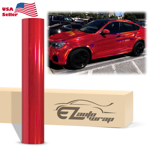 Holographic Red Rainbow Vinyl Wrap