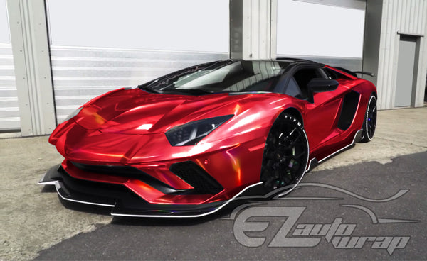 Holographic Red Rainbow Vinyl Wrap