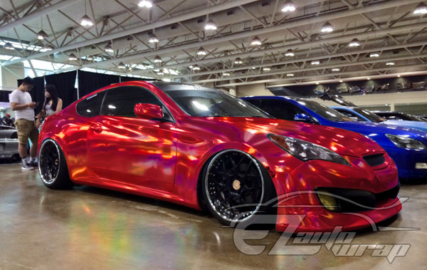 Holographic Red Rainbow Vinyl Wrap