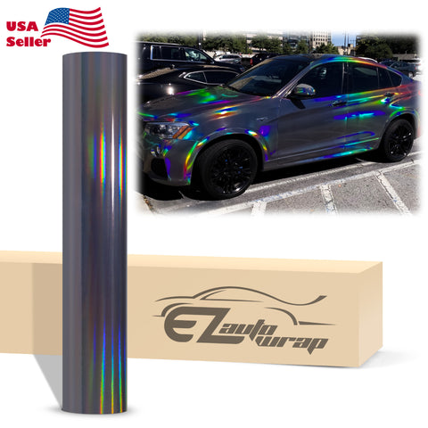 Holographic Black Rainbow Vinyl Wrap