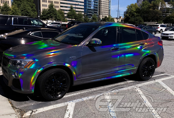 Holographic Black Rainbow Vinyl Wrap