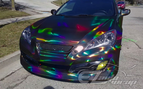 Holographic Black Rainbow Vinyl Wrap