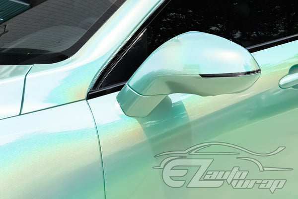 Laser Flip Gloss Teal Metallic Psychedelic Rainbow Holographic Vinyl Wrap