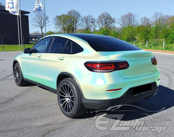 Laser Flip Gloss Teal Metallic Psychedelic Rainbow Holographic Vinyl Wrap