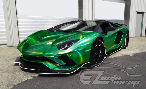 Holographic Green Rainbow Vinyl Wrap