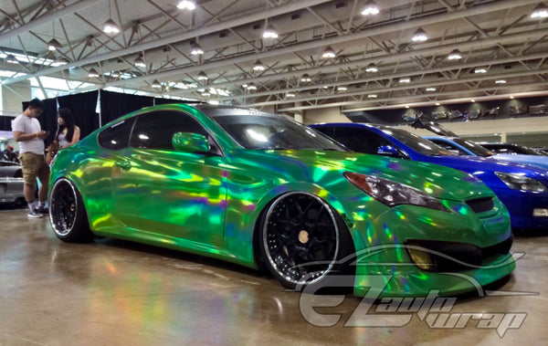 Holographic Green Rainbow Vinyl Wrap