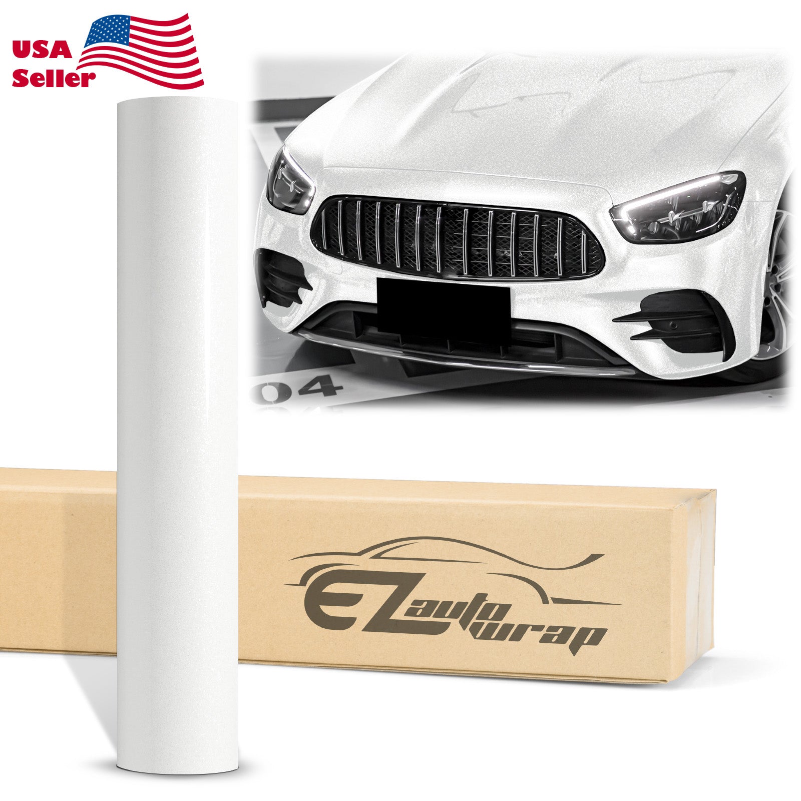 Heavy Metal Diamond Satin Ceramic White Vinyl Wrap – EzAuto Wrap