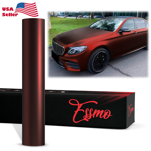 PET Romance Chrome Dark Red Vinyl Wrap