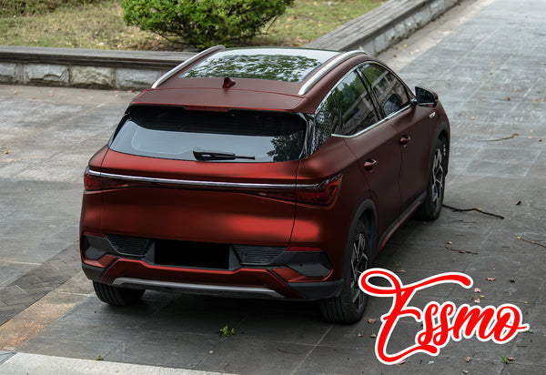 PET Romance Chrome Burgundy Vinyl Wrap