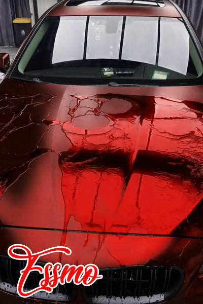 PET Romance Chrome Burgundy Vinyl Wrap