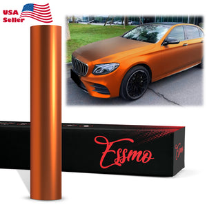 PET Romance Chrome Lava Orange Vinyl Wrap