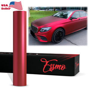 PET Romance Chrome Rose Red Vinyl Wrap