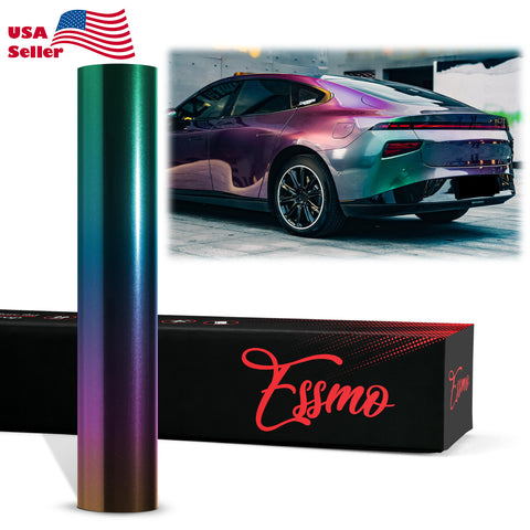 PET Galaxy Dust Gloss Spectrum Purple Green Color Shift Vinyl Wrap