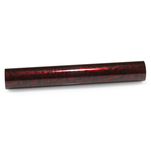 PET Marble Forged Gloss Carbon Fiber Textured Red Vinyl Wrap