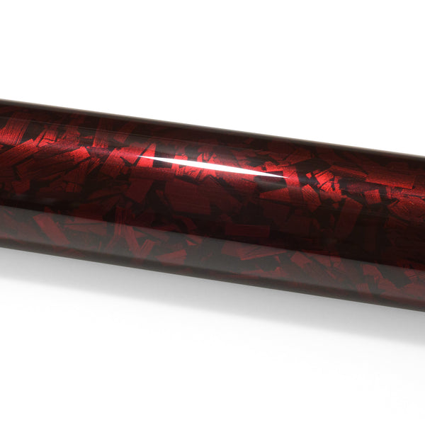 PET Marble Forged Gloss Carbon Fiber Textured Red Vinyl Wrap